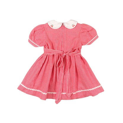 Vintage Celine Cherry Gingham Dress – 3Y