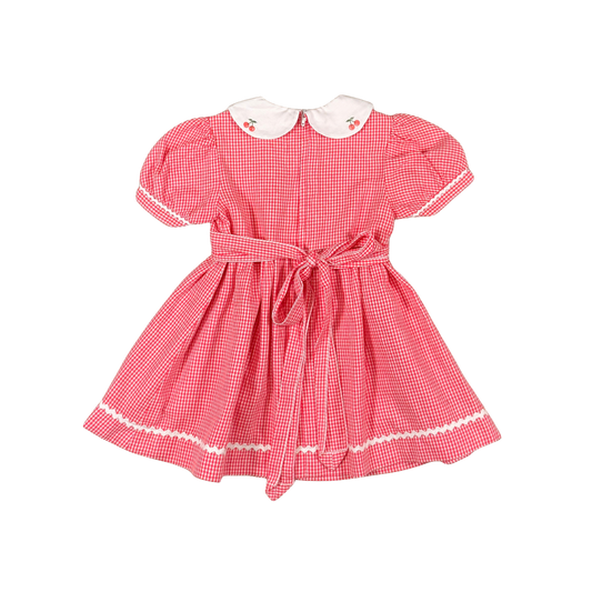 Vintage Celine Cherry Gingham Dress – 3Y