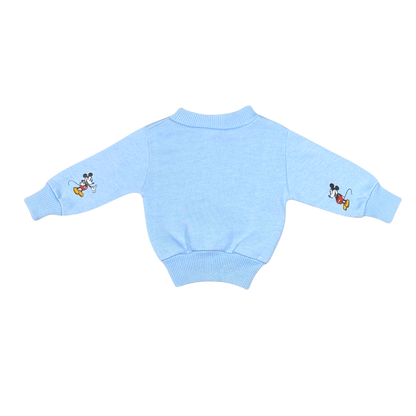 Vintage Mickey Mouse Blue Sweatshirt – 0–6M