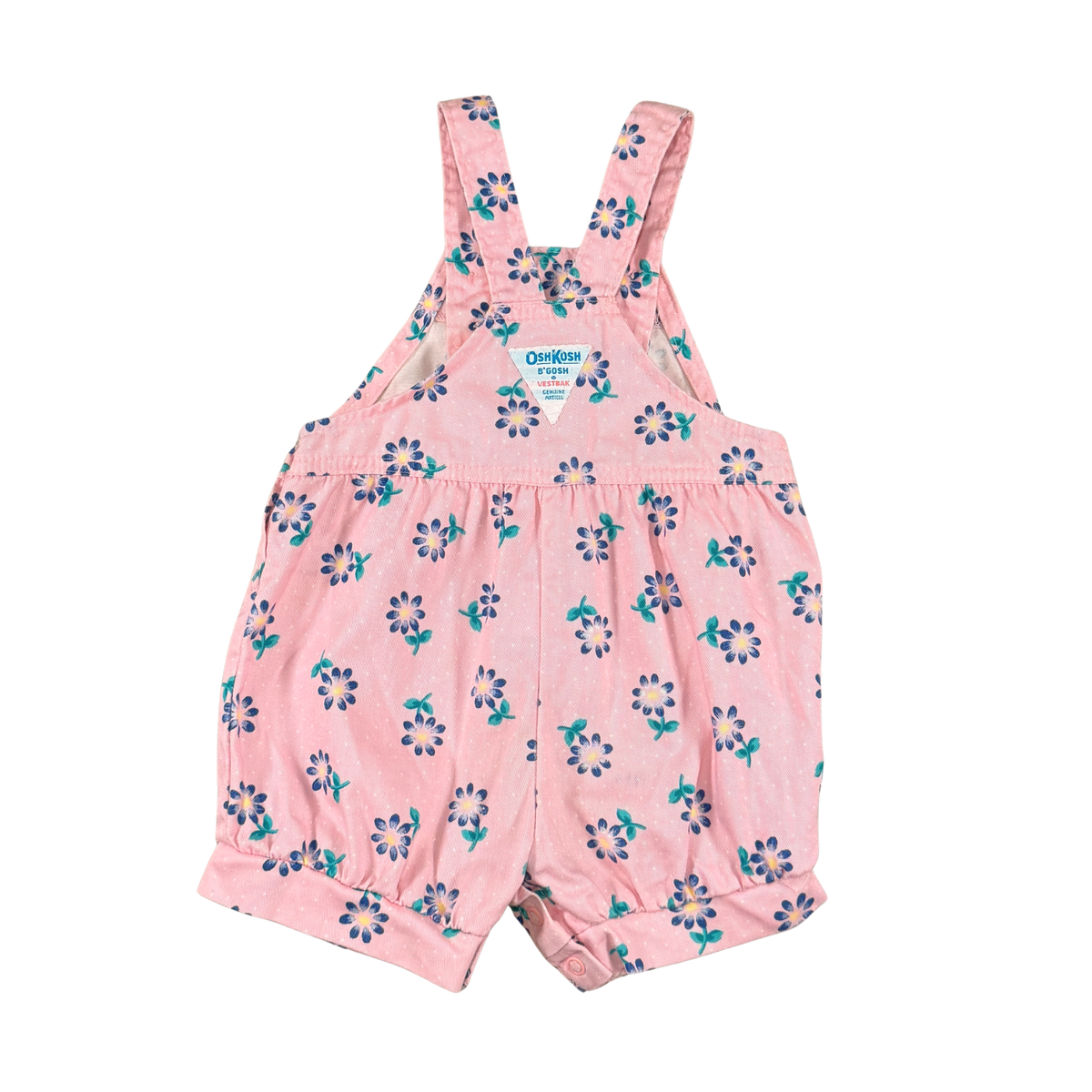 Vintage OshKosh B’Gosh Pink Floral Shortalls – 24M