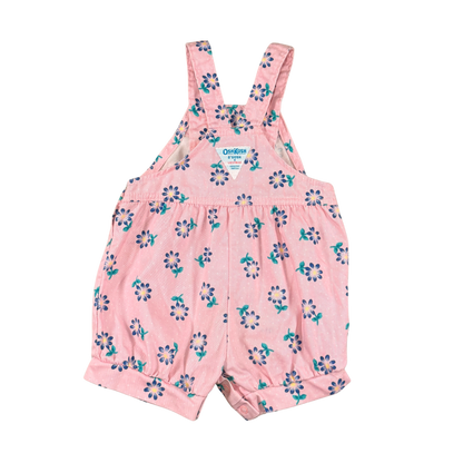 Vintage OshKosh B’Gosh Pink Floral Shortalls – 24M