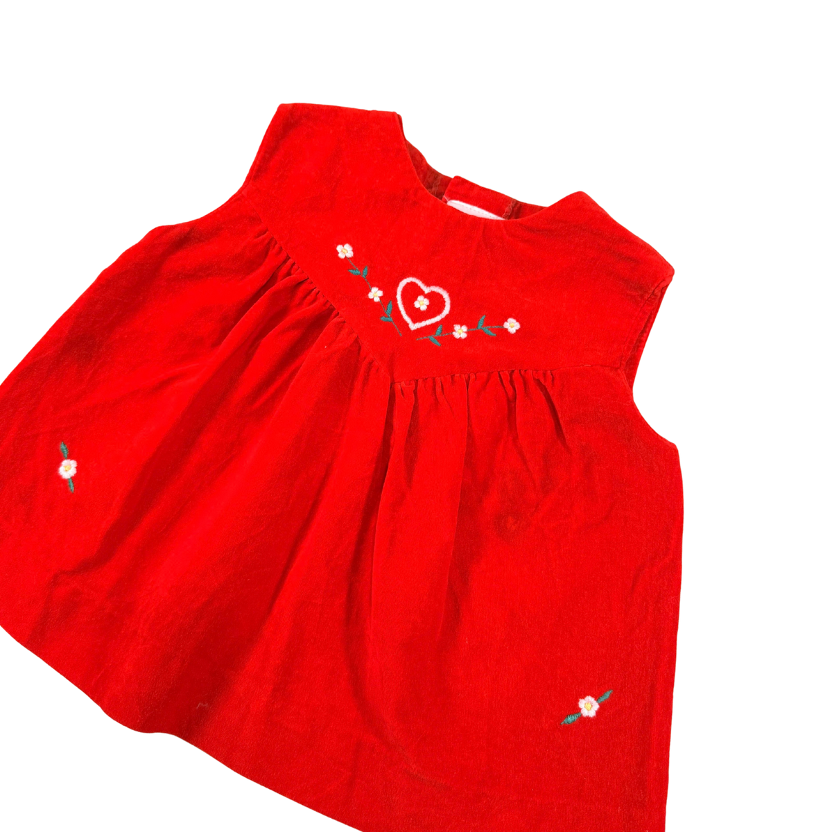 Vintage Joyeux Happy Kids Red Velvet Baby Dress – 12M