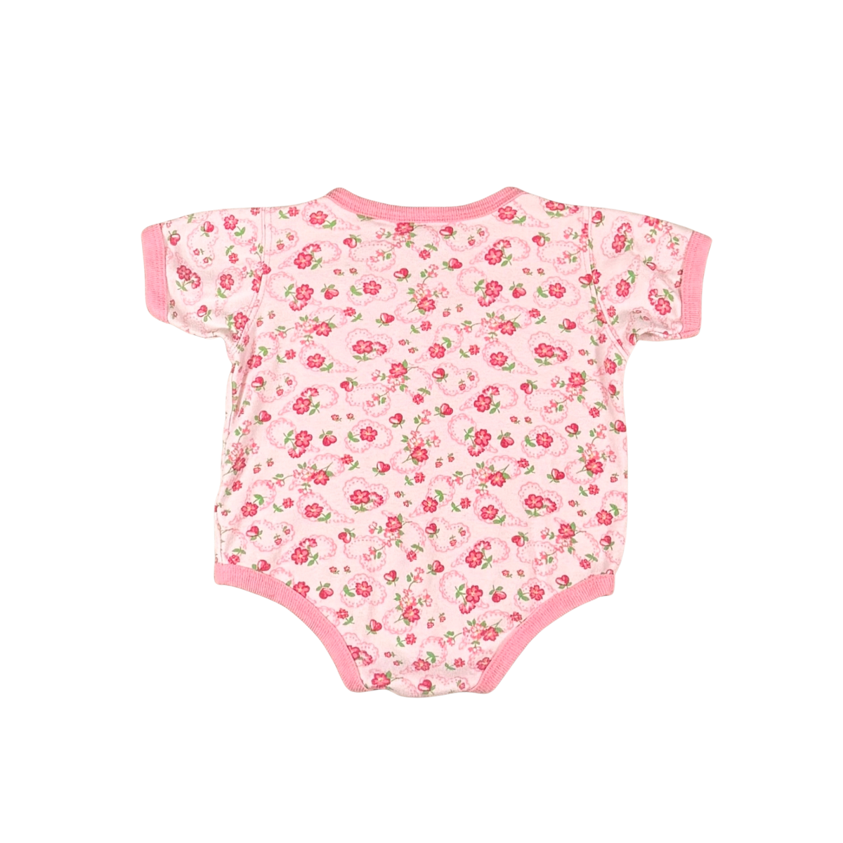 Vintage Small Steps Floral Baby Onesie – 6–12M