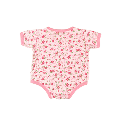 Vintage Small Steps Floral Baby Onesie – 6–12M