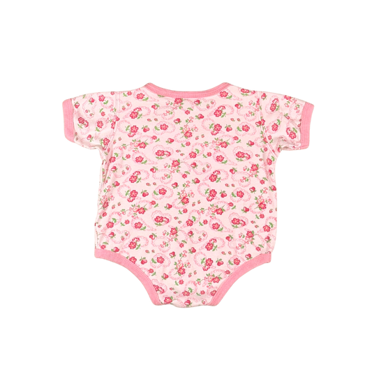 Vintage Small Steps Floral Baby Onesie – 6–12M