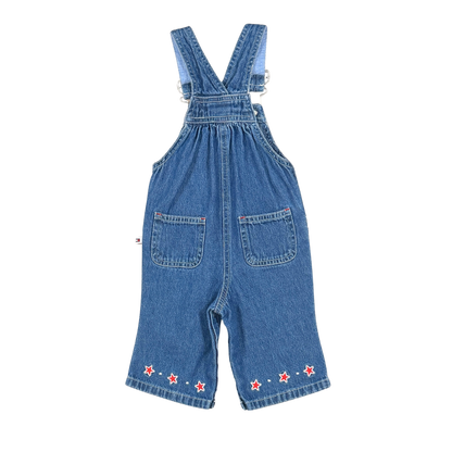 Vintage Tommy Hilfiger Star Embroidered Denim Overalls | 3–6M
