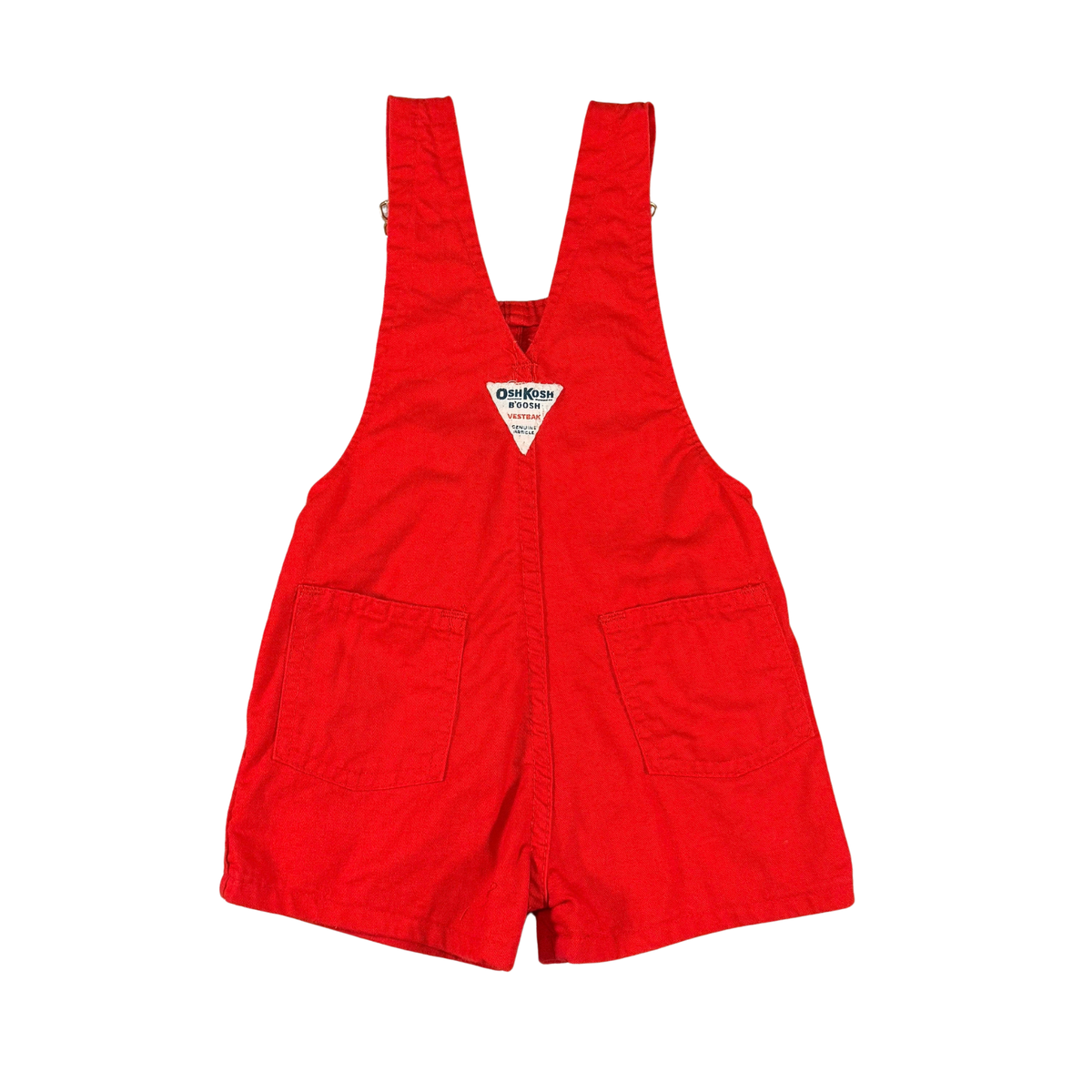 Vintage OshKosh Red Short Overalls – 2T
