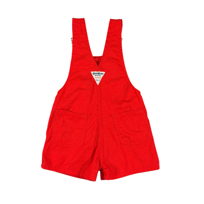 Vintage OshKosh Red Short Overalls – 2T