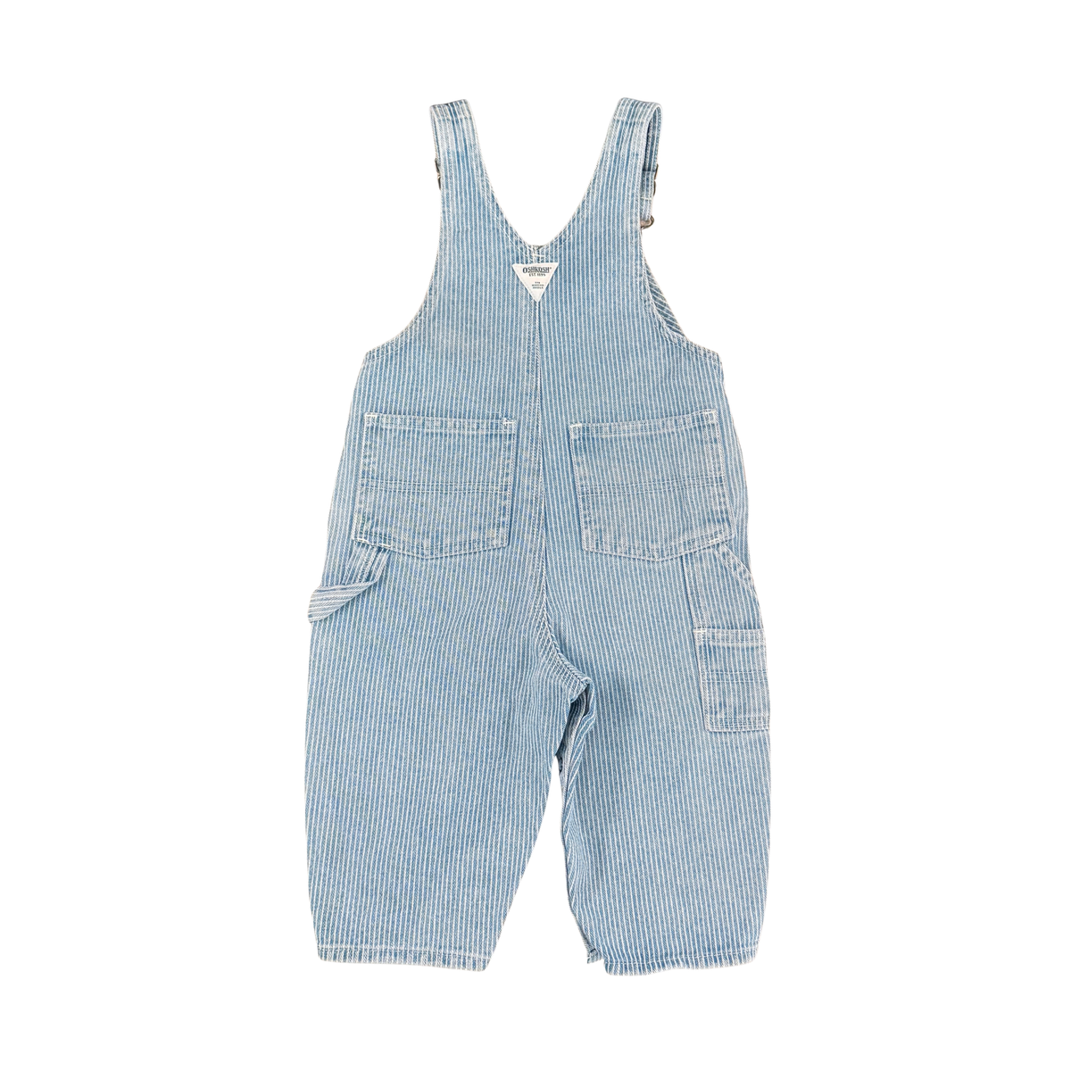 Vintage OshKosh Hickory Stripe Overalls – 12M