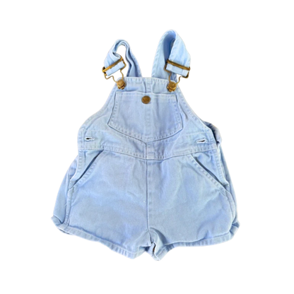 Vintage Hush Puppies Blue Short Overalls – 0–6M