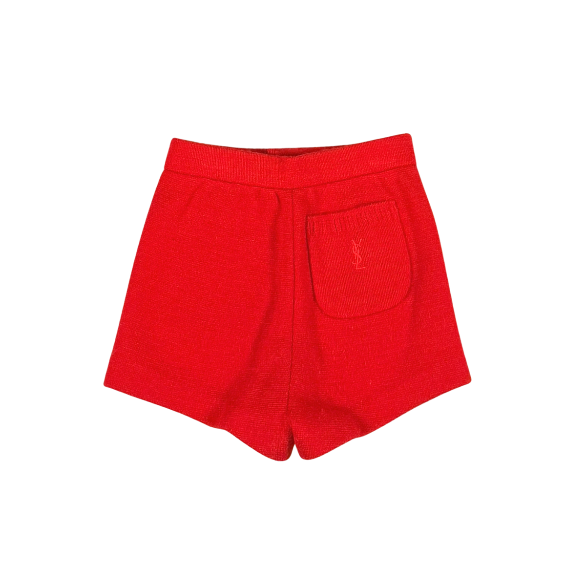 Vintage Yves Saint Laurent Red Knit Shorts – 3Y