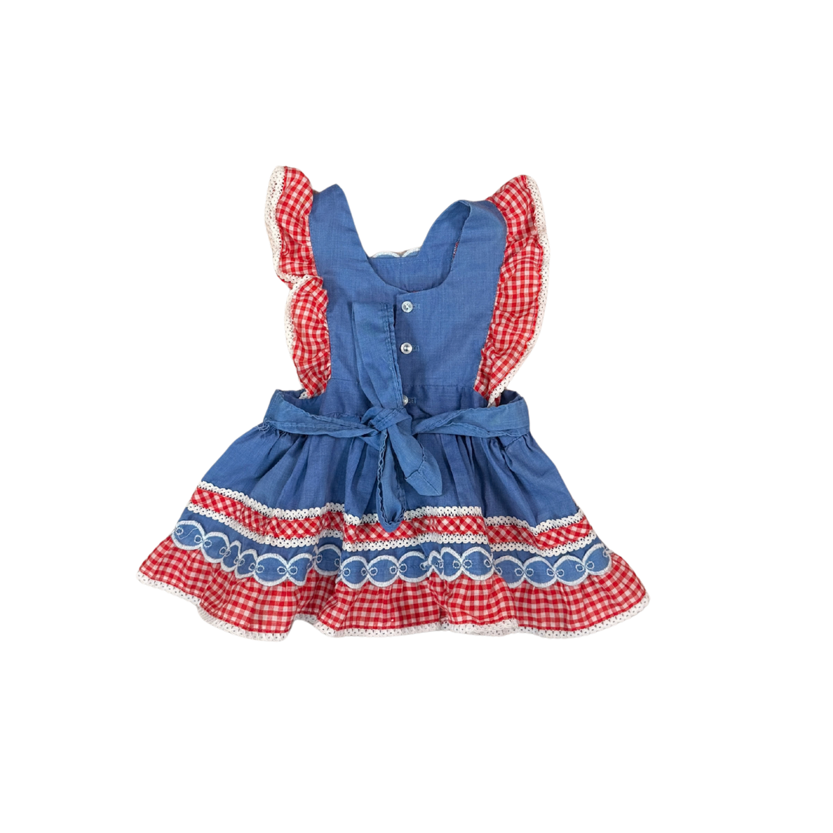 Vintage Gingham Baby Dress – 3–6M