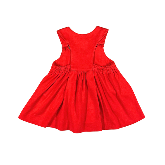 Vintage Yves Saint Laurent Red Pinafore Dress – 12M