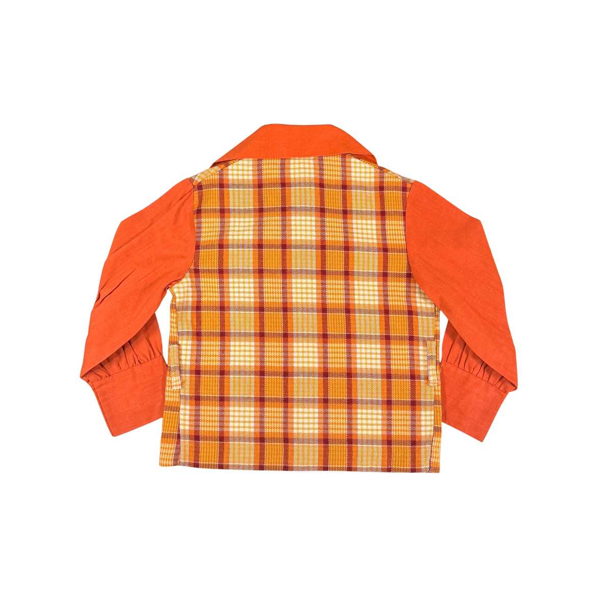 Vintage 70s Orange Plaid Shirt – 3T