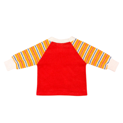 Vintage Togs & Joys Striped Sleeve Baby Shirt – 6M