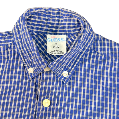 Vintage 90s Baby Guess Plaid Shirt – 2–3Y