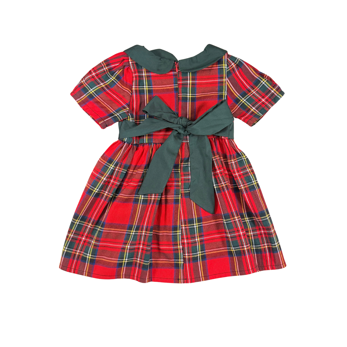 Vintage Tartan Bow Dress – 18–24M
