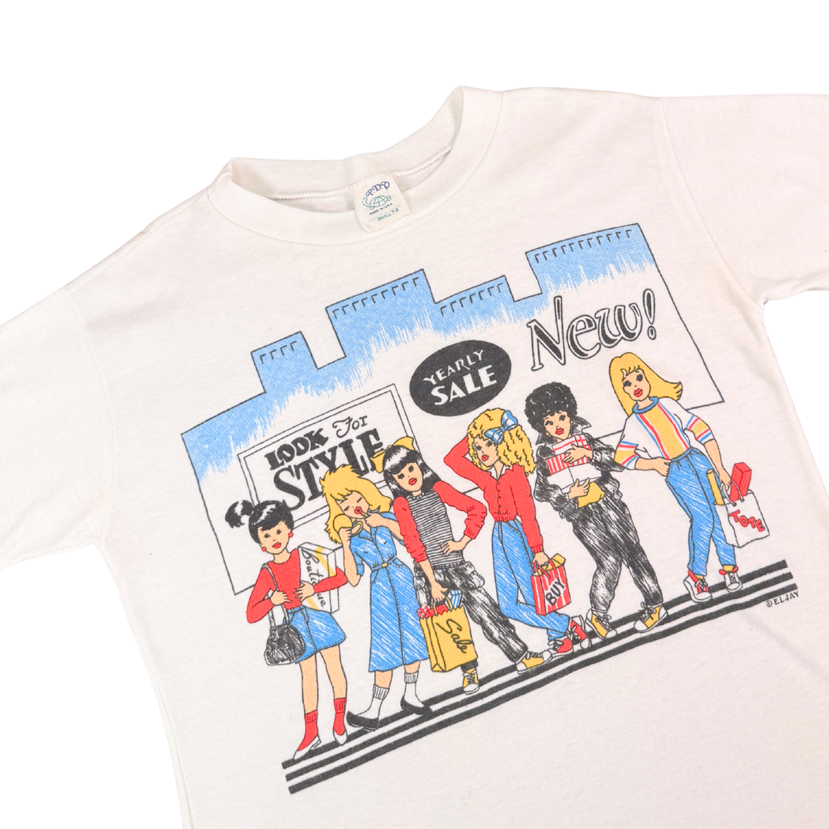 Vintage 80s Shopping Graphic T-Shirt – 7–8Y