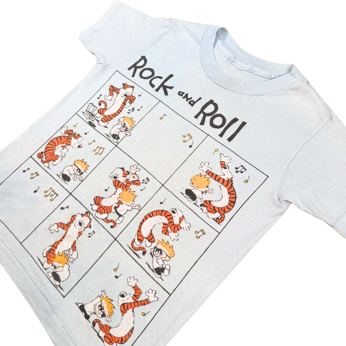 Vintage Calvin & Hobbes Rock and Roll T-Shirt – 6–8Y