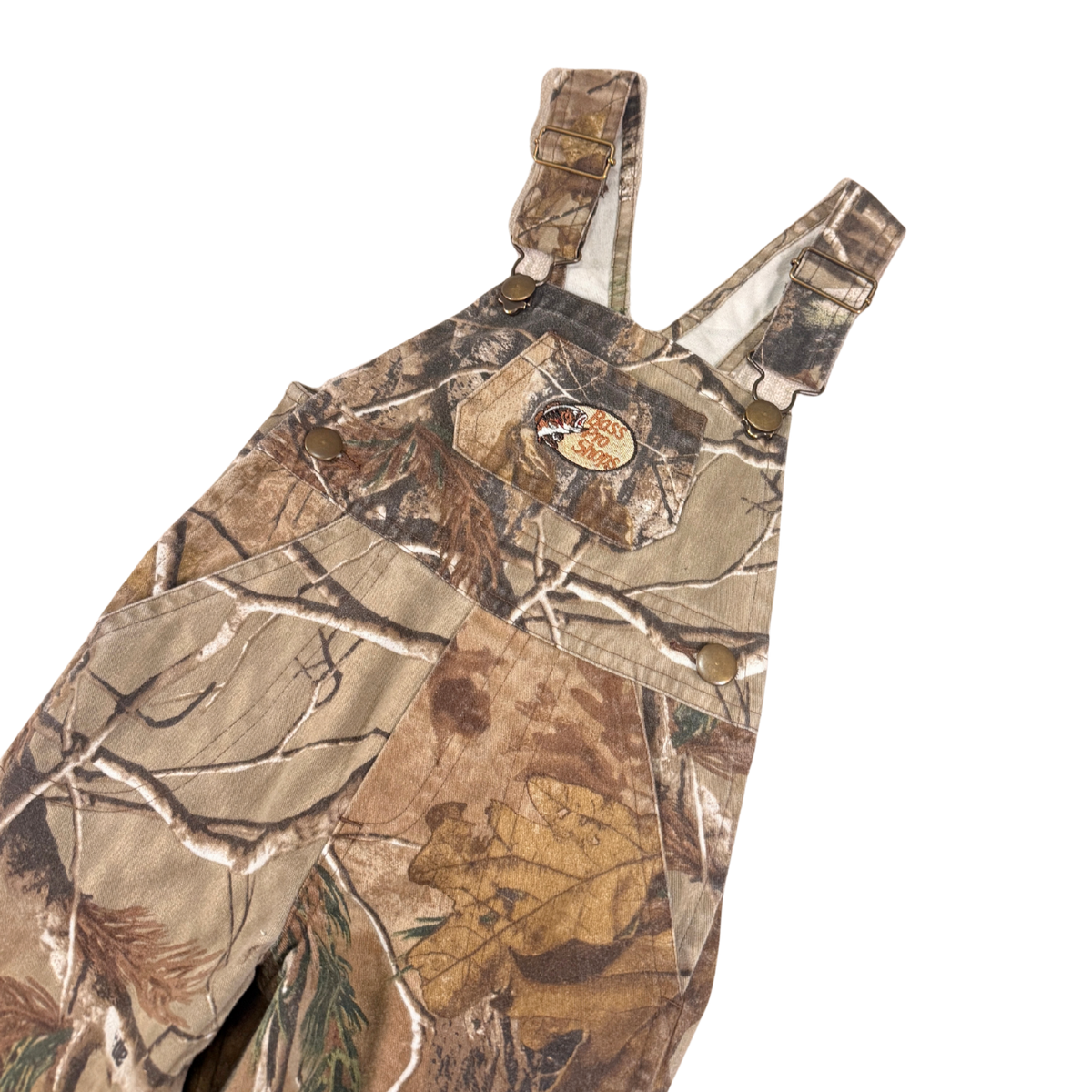 Vintage Bass Pro Shops Realtree Camo Overalls – 12–18M