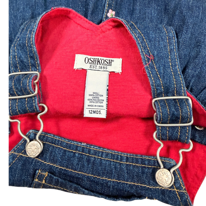 Vintage OshKosh Embroidered Denim Dress – 12M