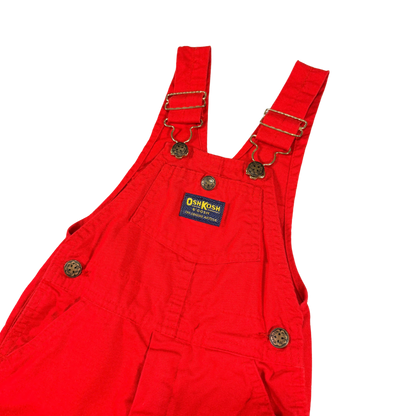 Vintage OshKosh Red Short Overalls – 2T
