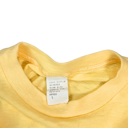 Vintage 1970s Single Stitch Yellow T-Shirt – Size 5