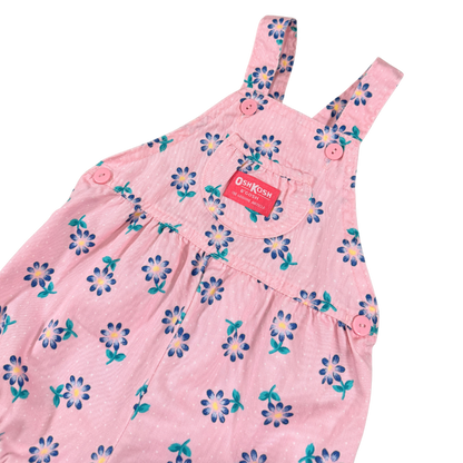 Vintage OshKosh B’Gosh Pink Floral Shortalls – 24M