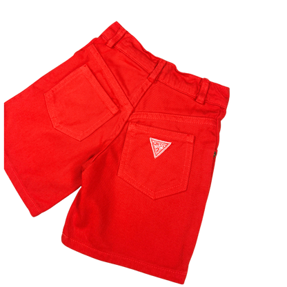Vintage Baby Guess Red Denim Shorts – 2Y