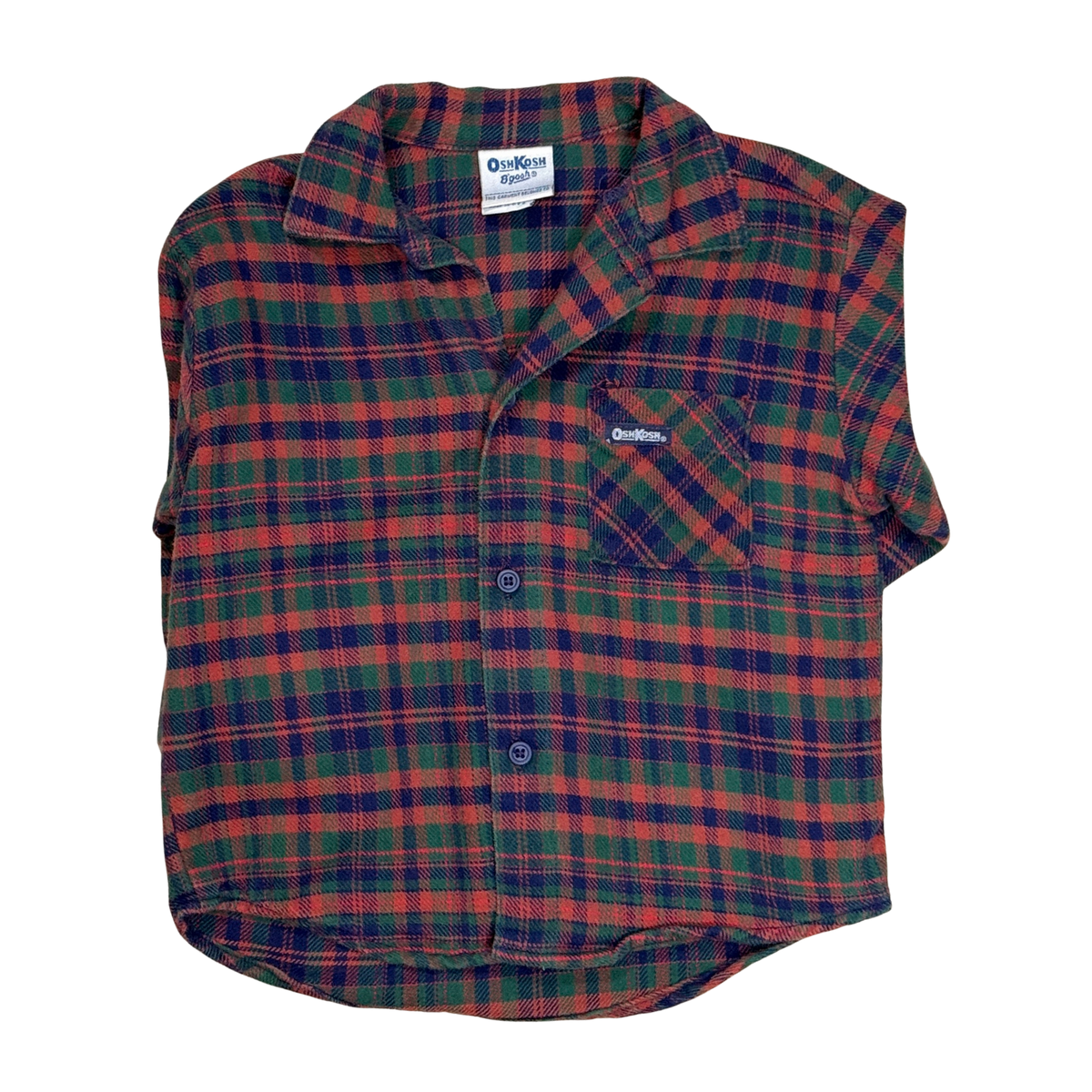 Vintage OshKosh B'gosh Plaid Flannel Shirt – 2Y