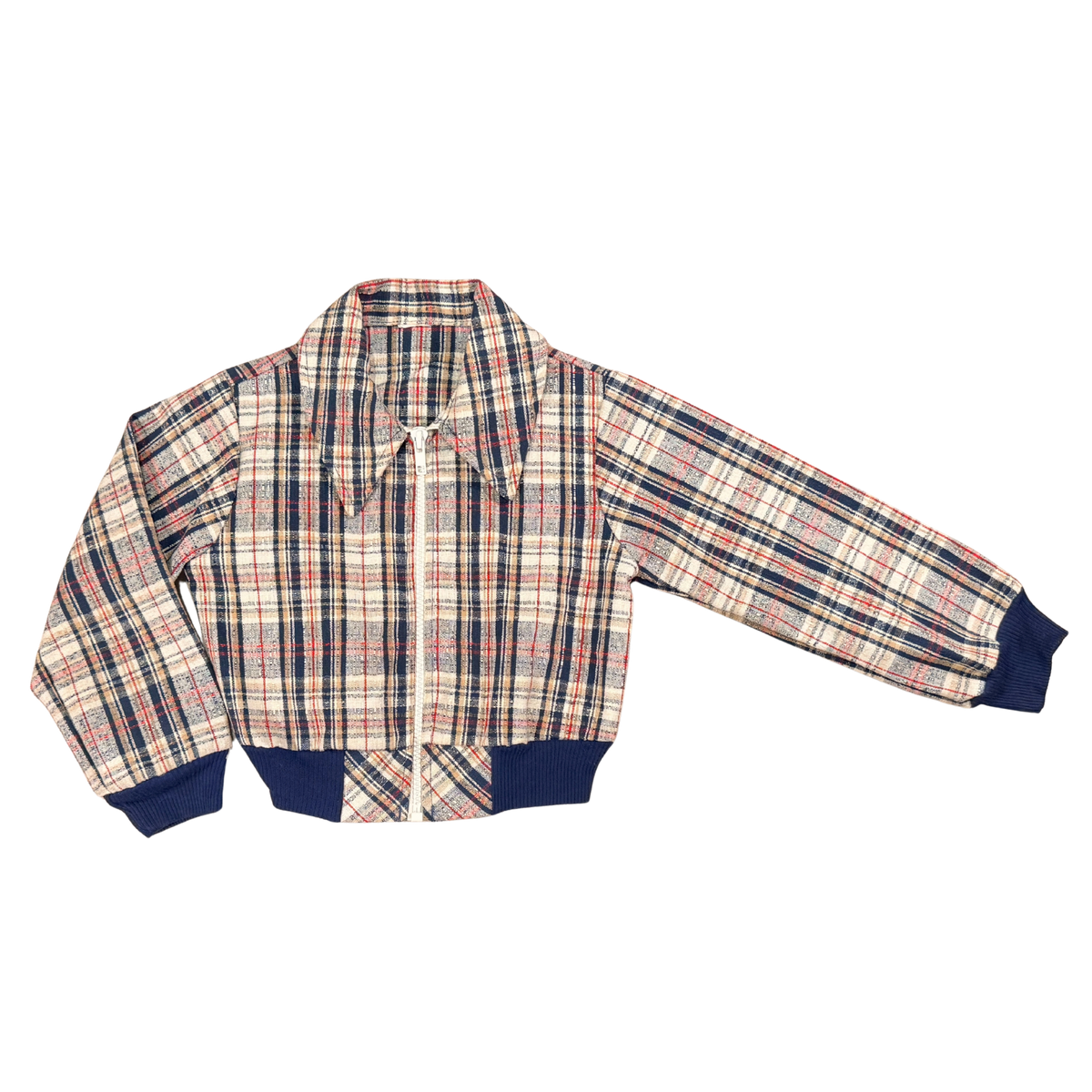Vintage Plaid Harrington Jacket – Approx. 5–7Y