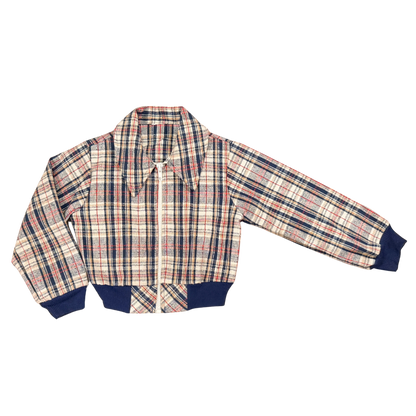 Vintage Plaid Harrington Jacket – Approx. 5–7Y