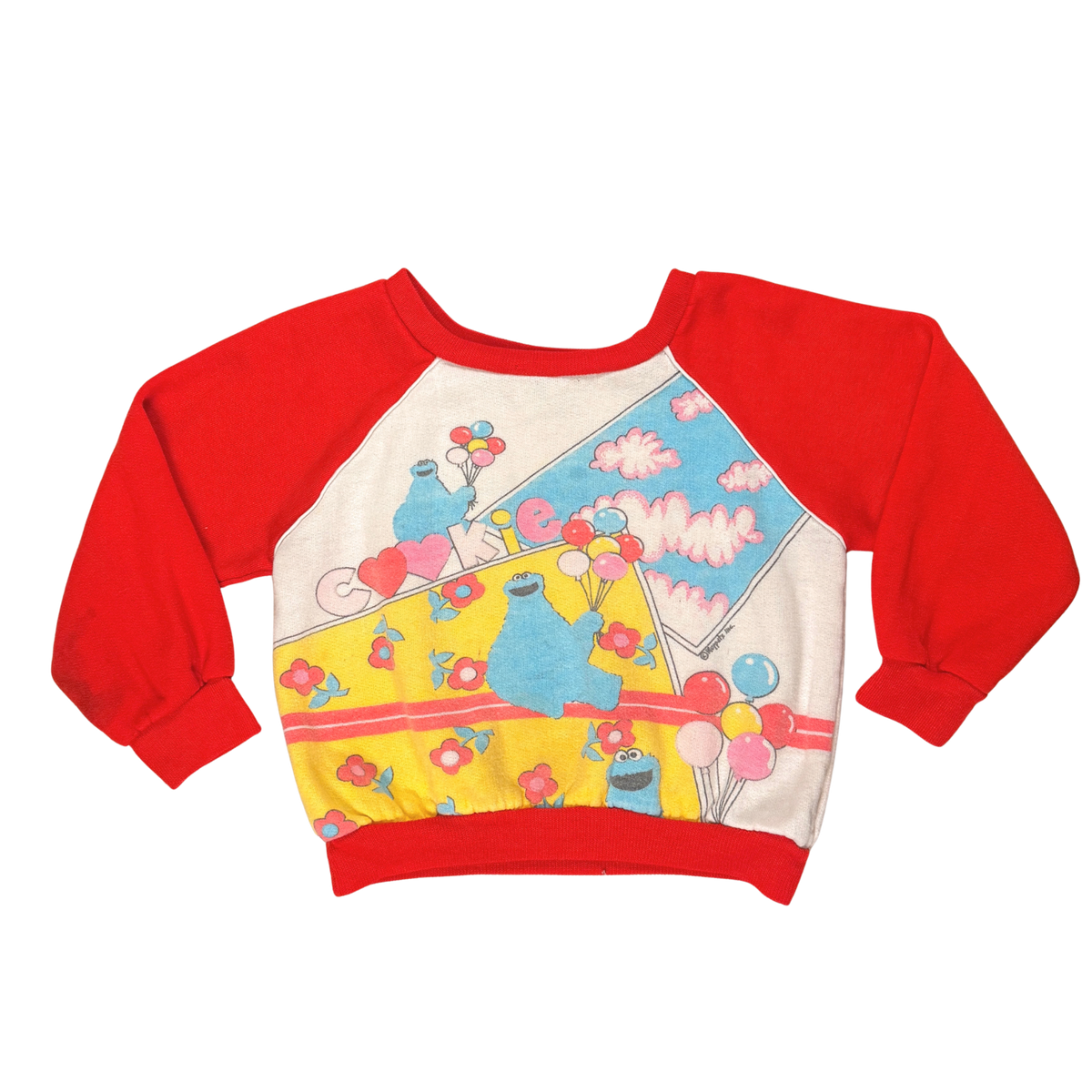 Vintage 80s Sesame Street Cookie Monster Sweatshirt – 5Y