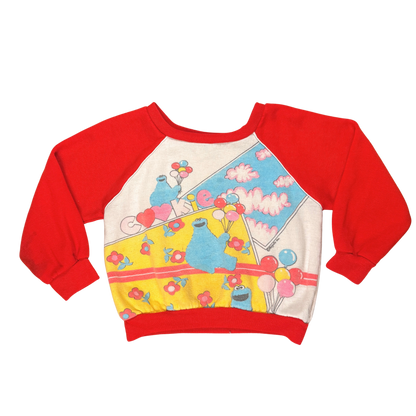 Vintage 80s Sesame Street Cookie Monster Sweatshirt – 5Y