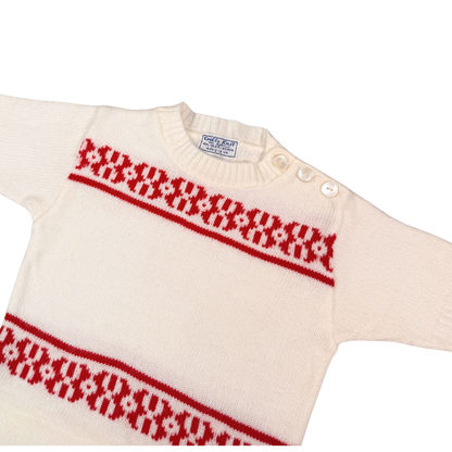 Vintage 1970s Crest-Le Knit Baby Sweater – 1–2Y