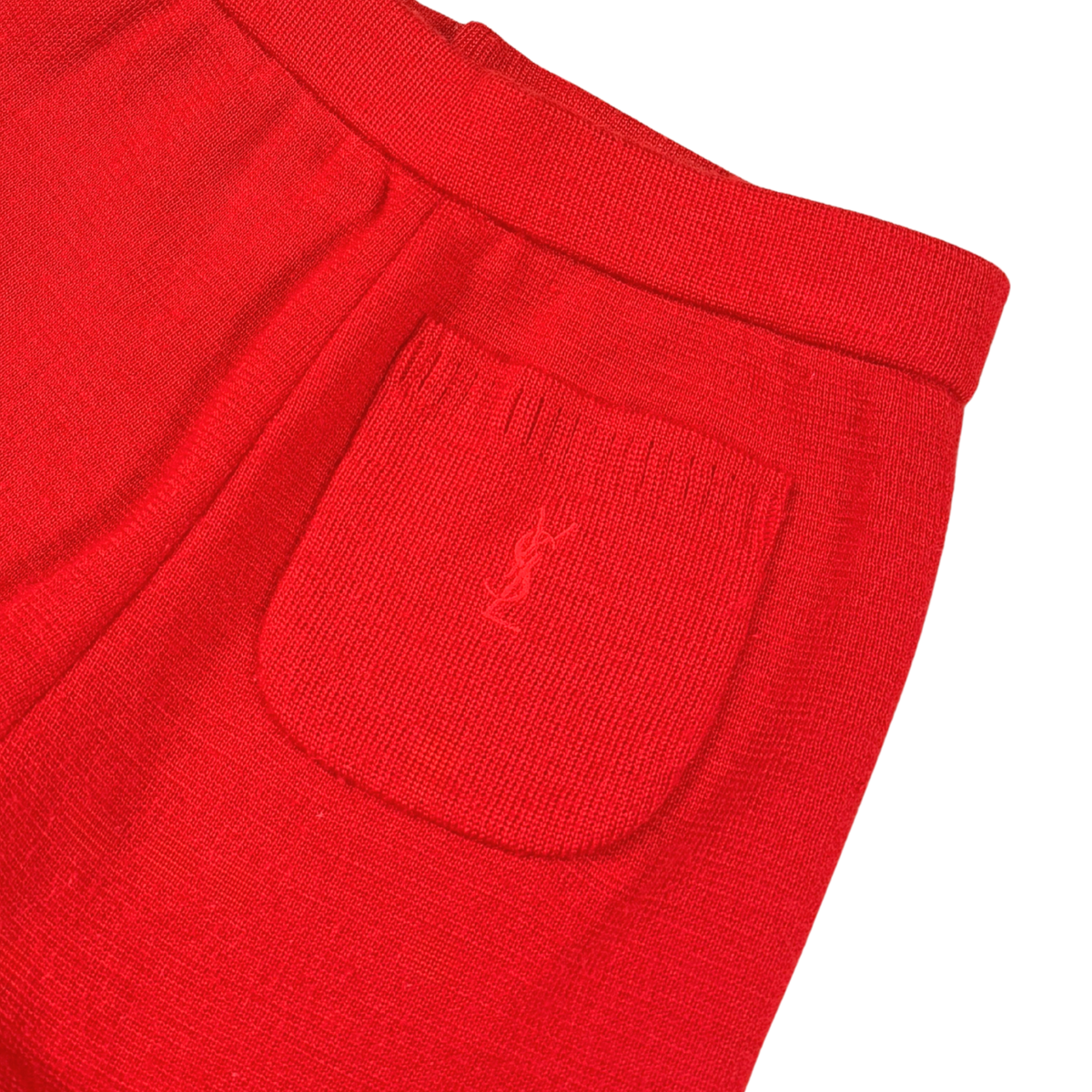 Vintage Yves Saint Laurent Red Knit Shorts – 3Y