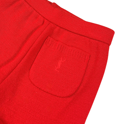 Vintage Yves Saint Laurent Red Knit Shorts – 3Y