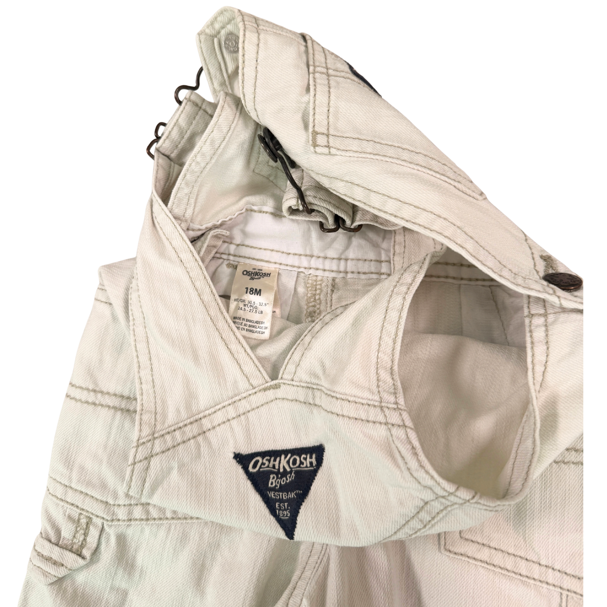 Vintage OshKosh Natural Overalls – 18M
