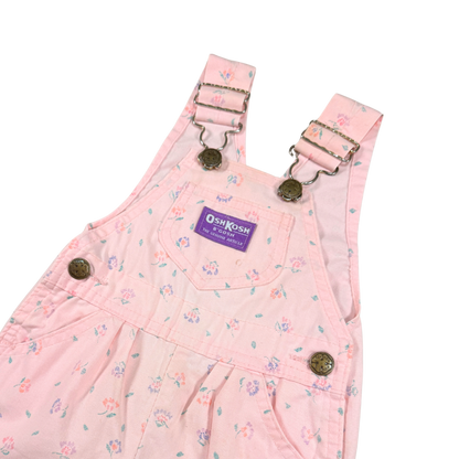 Vintage 90s OshKosh Floral Overalls – 3–6M