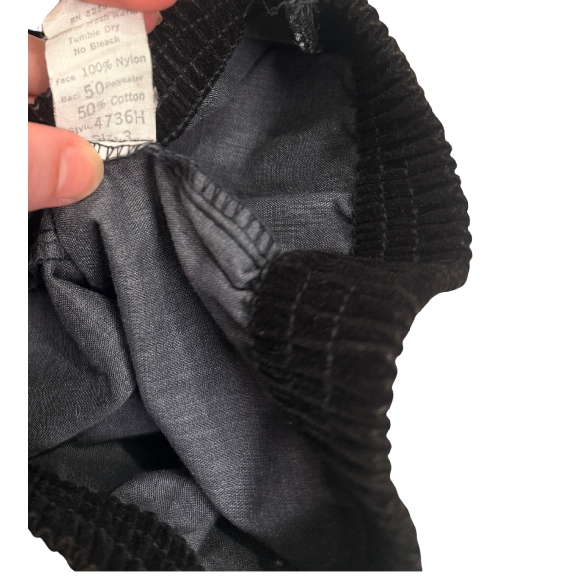 Vintage Black Velvet Wide Leg Pants – 3T