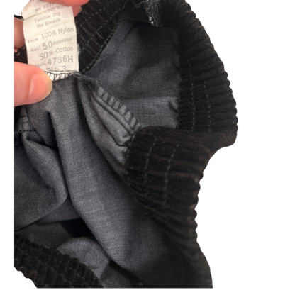Vintage Black Velvet Wide Leg Pants – 3T