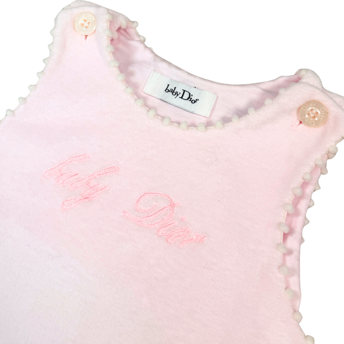 Vintage Baby Dior Pink Terry Romper – 12M