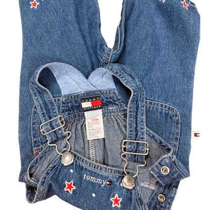 Vintage Tommy Hilfiger Star Embroidered Denim Overalls | 3–6M