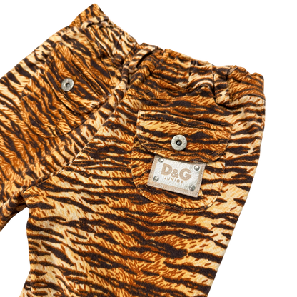 Vintage D&G Junior Tiger Print Baby Pants – 9–12M