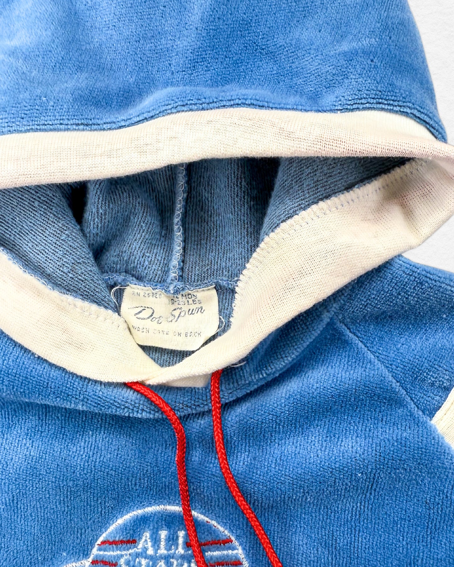 Vintage Doe Spun Terry Hooded Onesie – 12M