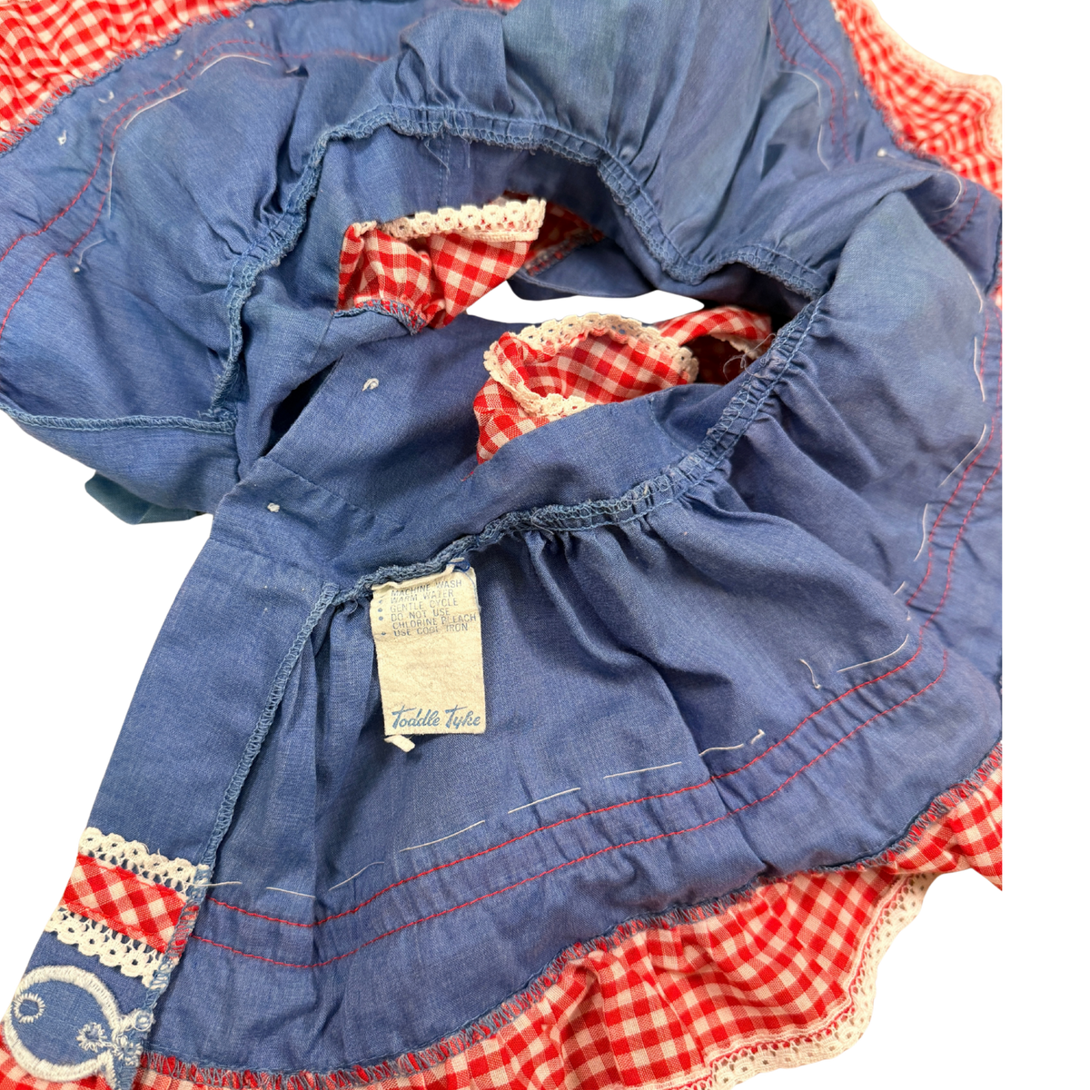 Vintage Gingham Baby Dress – 3–6M