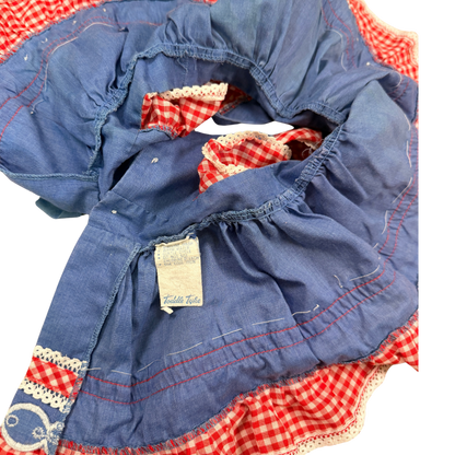 Vintage Gingham Baby Dress – 3–6M