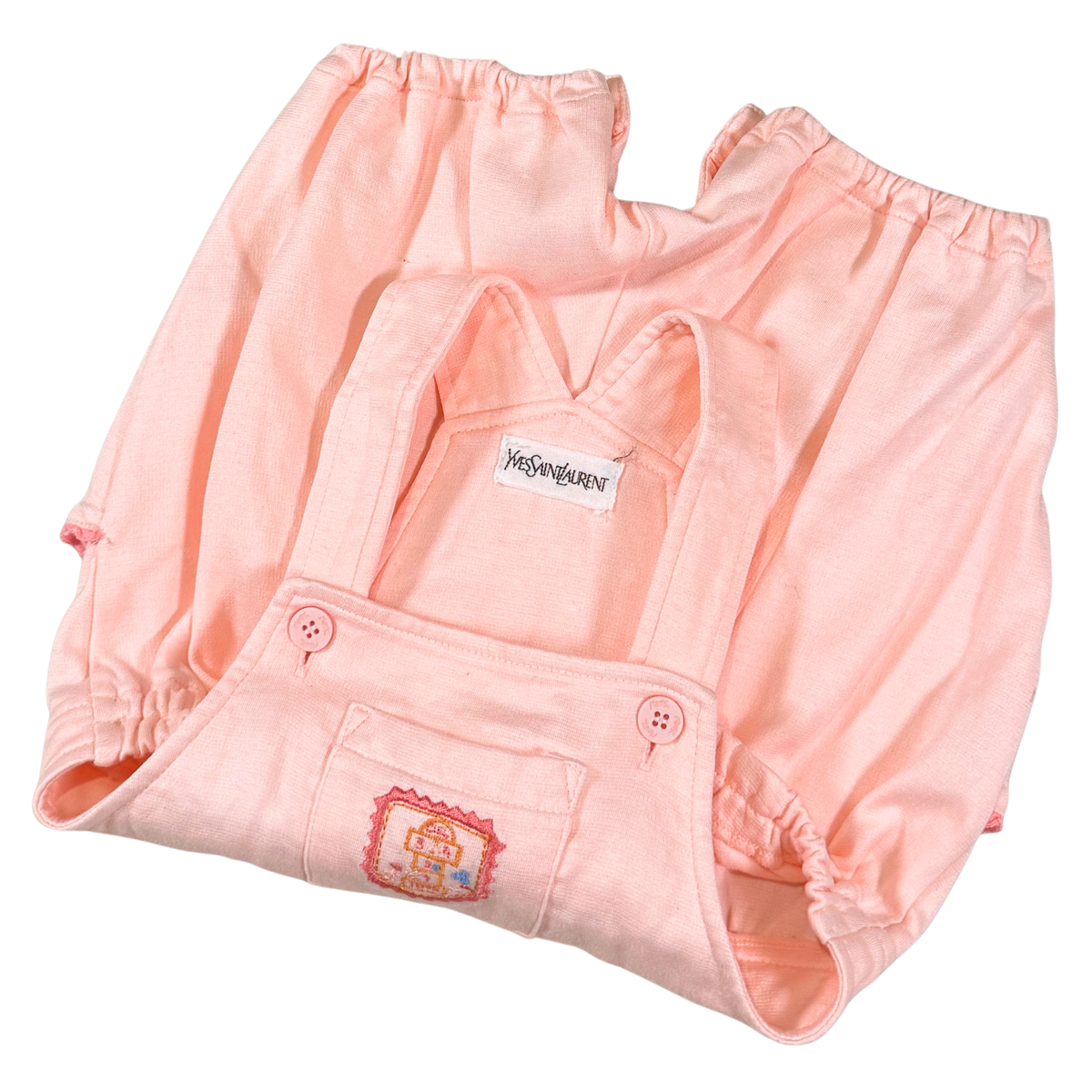 Vintage Yves Saint Laurent Pink Baby Romper | 6M-12