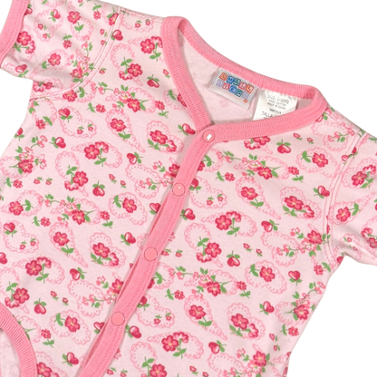 Vintage Small Steps Floral Baby Onesie – 6–12M
