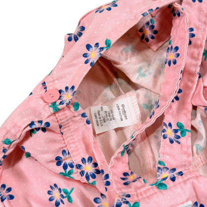 Vintage OshKosh B’Gosh Pink Floral Shortalls – 24M